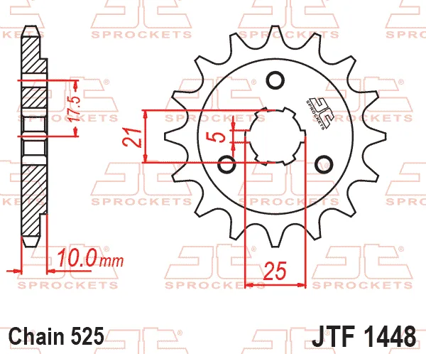 Преден пиньон JTF1448 – 14 зъба
