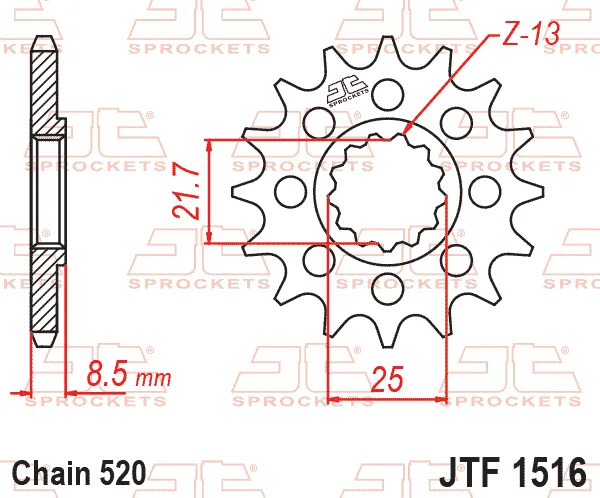 Преден пиньон JTF1516 – 15 зъба