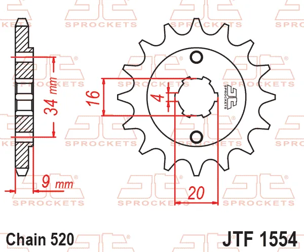 Преден пиньон JTF1554 – 13 зъба