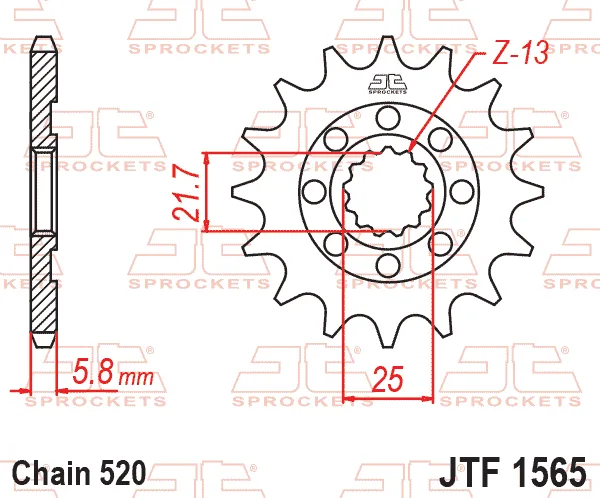Преден пиньон JTF1565 – 12 зъба