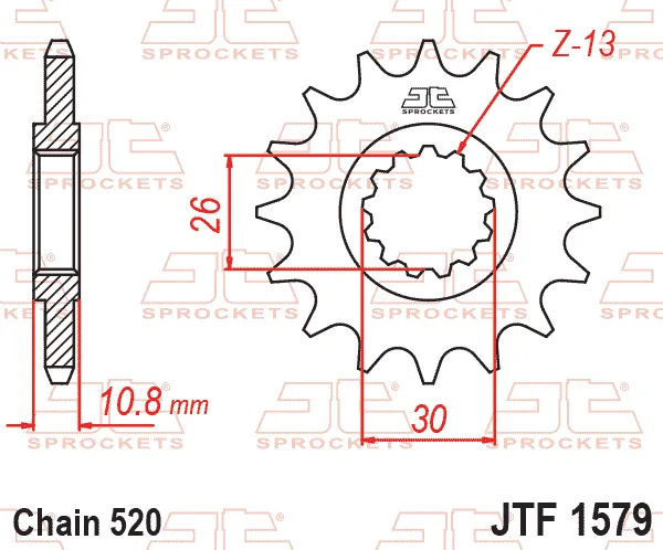 Преден пиньон JTF1579 – 17 зъба