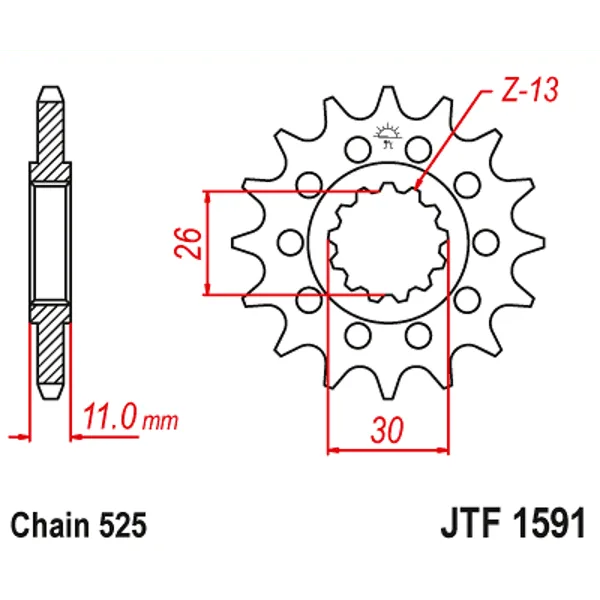 Преден пиньон JTF1591 – 15 зъба