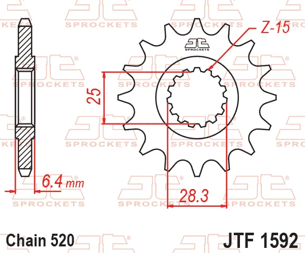 Преден пиньон JTF1592 – 13 зъба