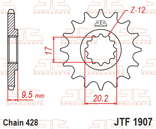 Преден пиньон JTF1907 – 13 зъба