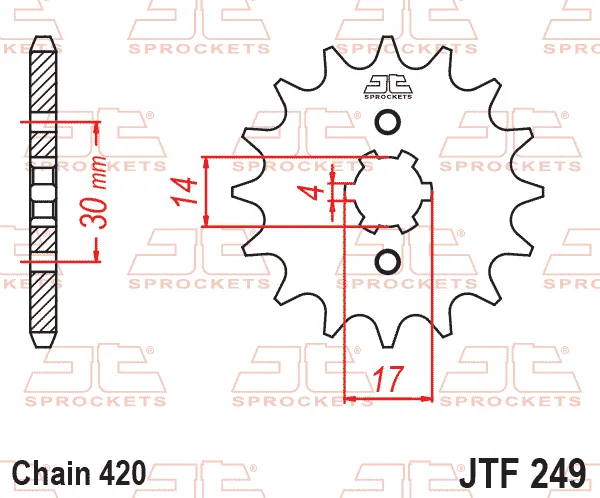 Преден пиньон JTF249 – 14 зъба
