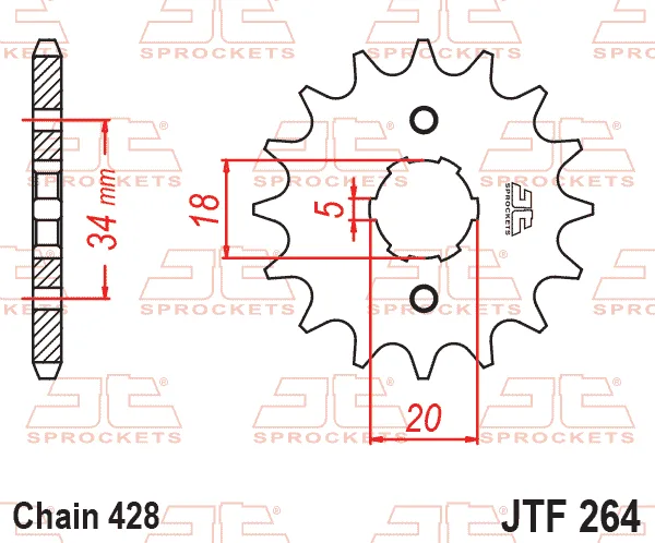 Преден пиньон JTF264 – 14 зъба