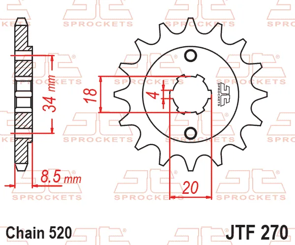 Преден пиньон JTF270 – 15 зъба