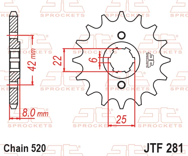 Преден пиньон JTF281 – 15 зъба