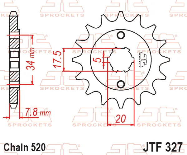 Преден пиньон JTF327 – 12 зъба