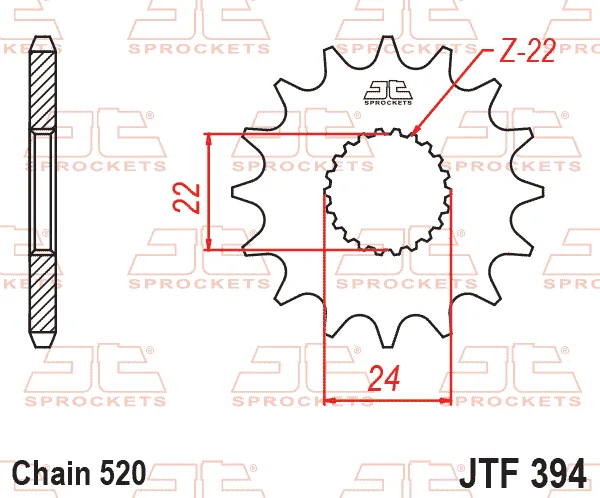 Преден пиньон JTF394 – 13 зъба