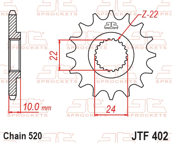 Преден пиньон JTF402 – 16 зъба