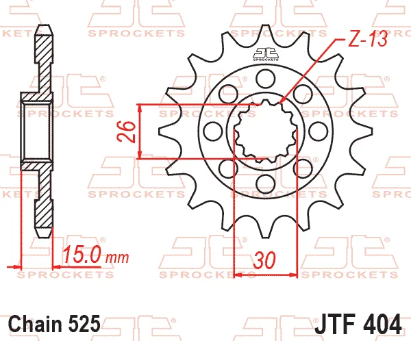 Преден пиньон JTF404 – 16 зъба