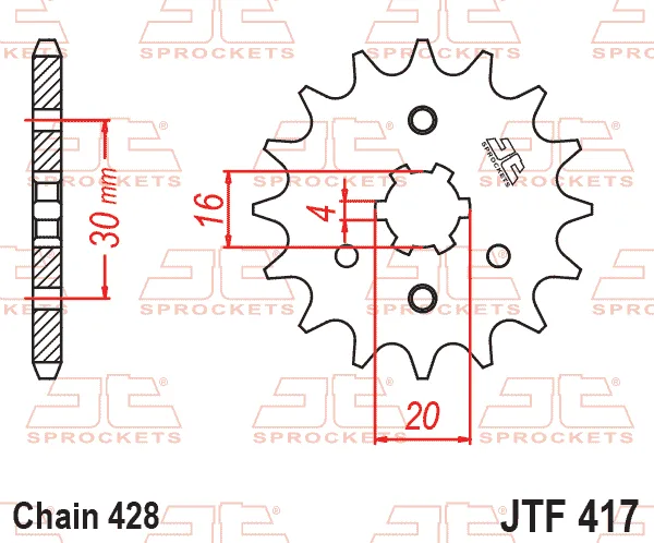 Преден пиньон JTF417 – 13 зъба