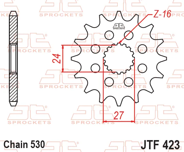 Преден пиньон JTF423 – 16 зъба
