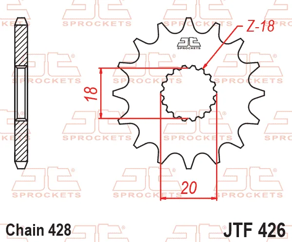 Преден пиньон JTF426 – 15 зъба