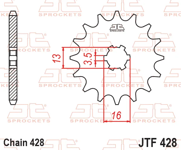 Преден пиньон JTF428 – 14 зъба
