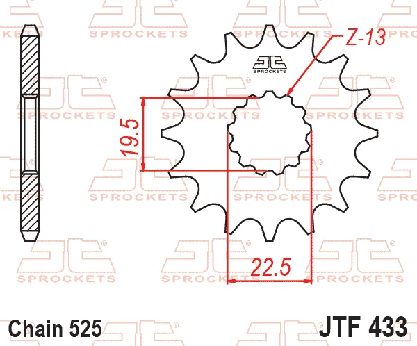 Преден пиньон JTF433 – 14 зъба