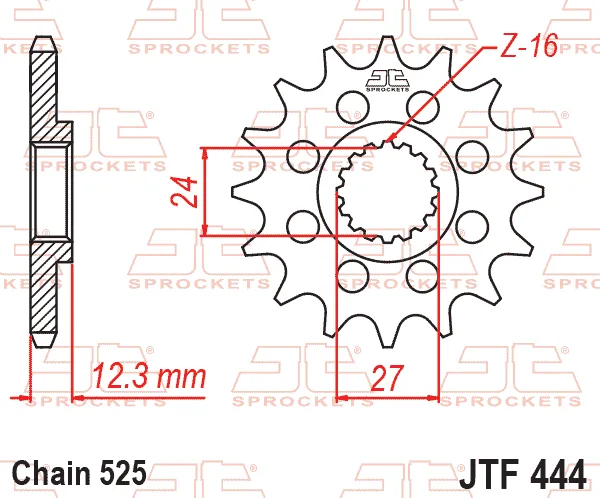 Преден пиньон JTF444 – 17 зъба