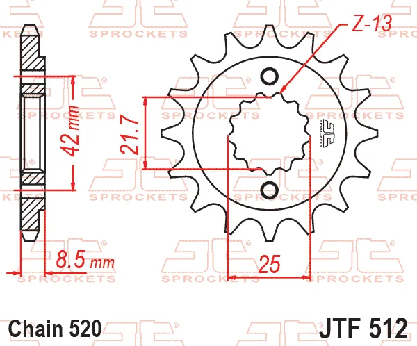 Преден пиньон JTF512 – 15 зъба