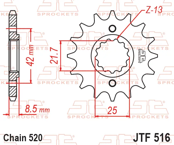 Преден пиньон JTF516 – 14 зъба