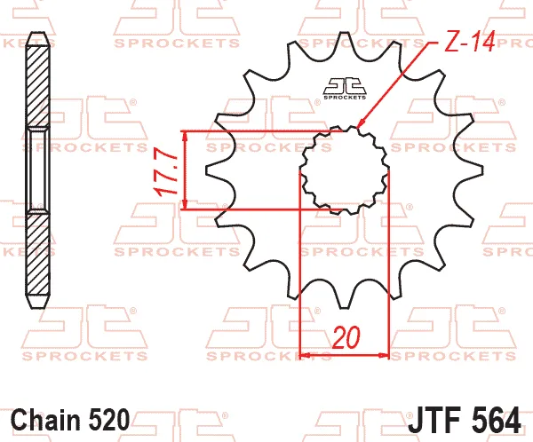 Преден пиньон JTF564 – 13 зъба