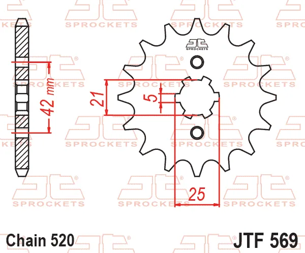 Преден пиньон JTF569 – 12 зъба