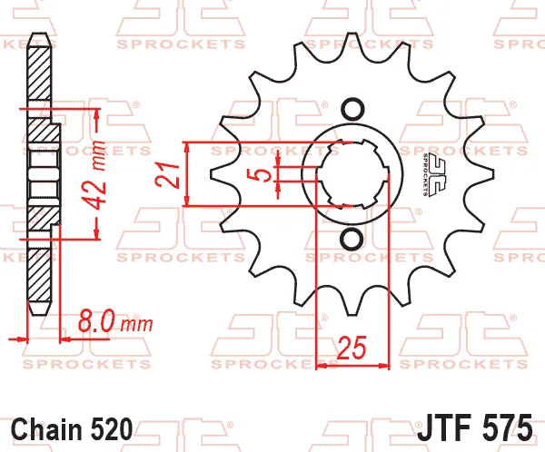 Преден пиньон JTF575 – 15 зъба