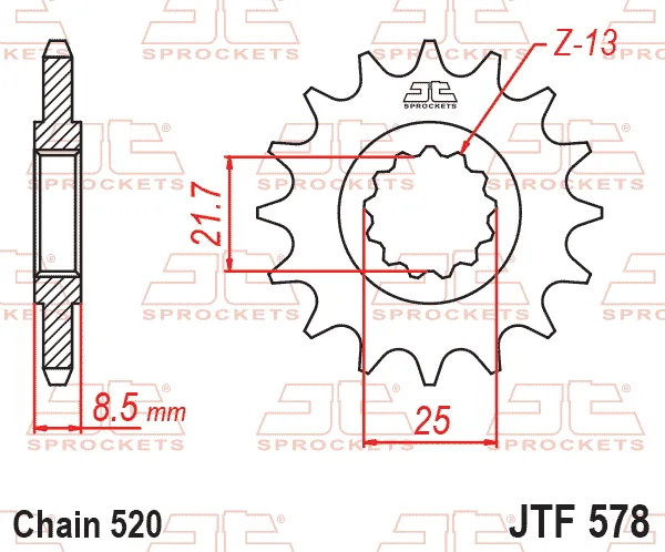 Преден пиньон JTF578 – 16 зъба