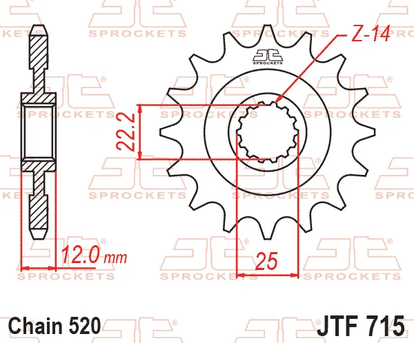 Преден пиньон JTF715 – 13 зъба