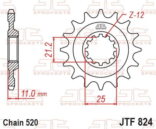 Преден пиньон JTF824 – 15 зъба