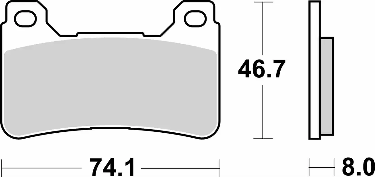 Предни накладки за улично/спортно каране SBS 809HS – синтеровани