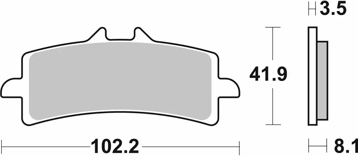 Предни състезателни накладки SBS 841DS-1 – синтеровани