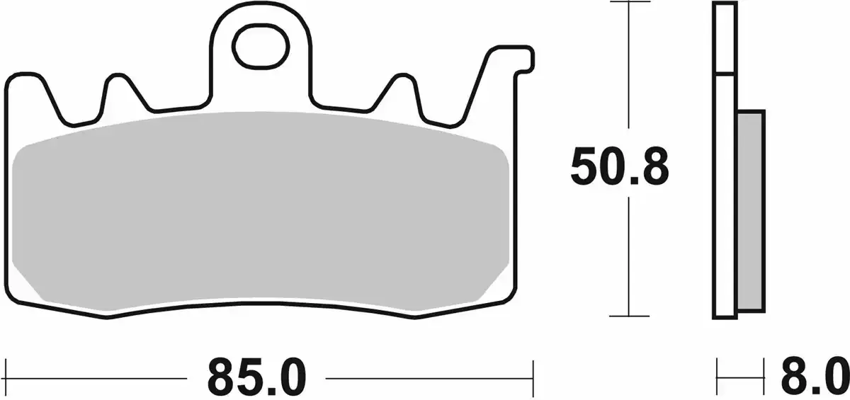 Предни накладки за улично/спортно каране SBS 900HS – синтеровани