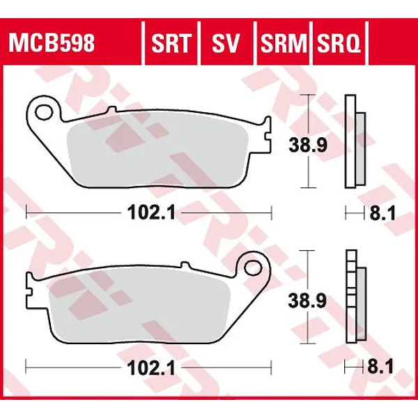 Предни накладки TRW MCB598TRQ – синтеровани