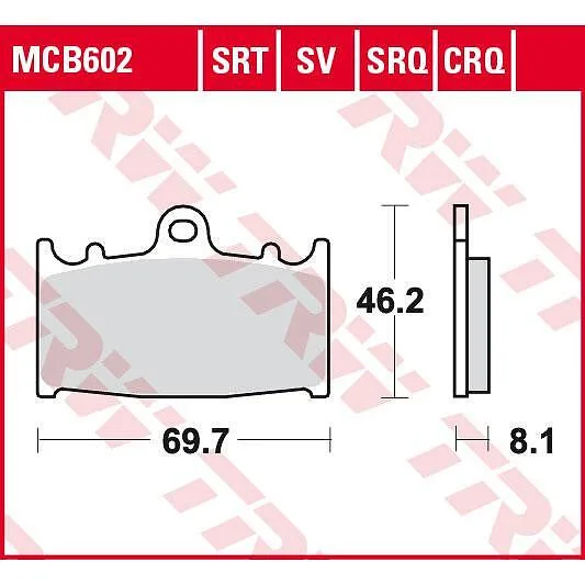 Предни накладки TRW MCB602SRT- синтеровани