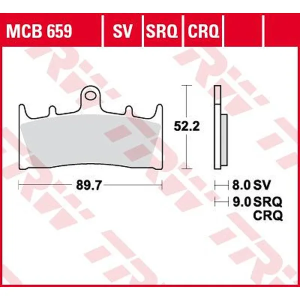 Предни накладки TRW MCB659CRQ – карбонови