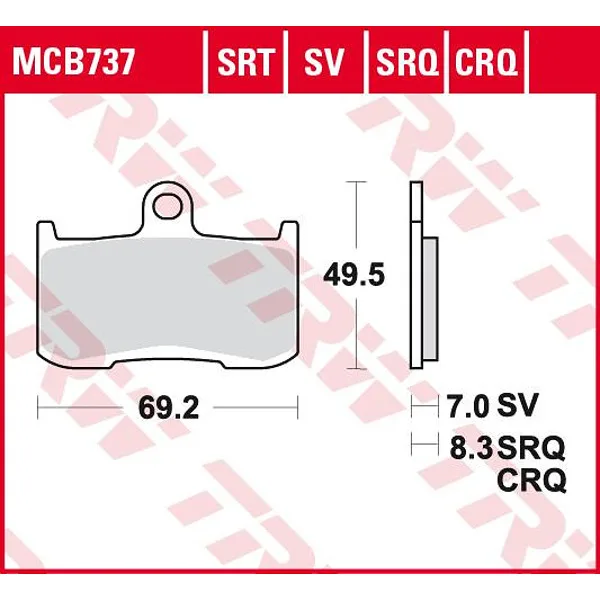 Предни накладки TRW MCB737 – органични