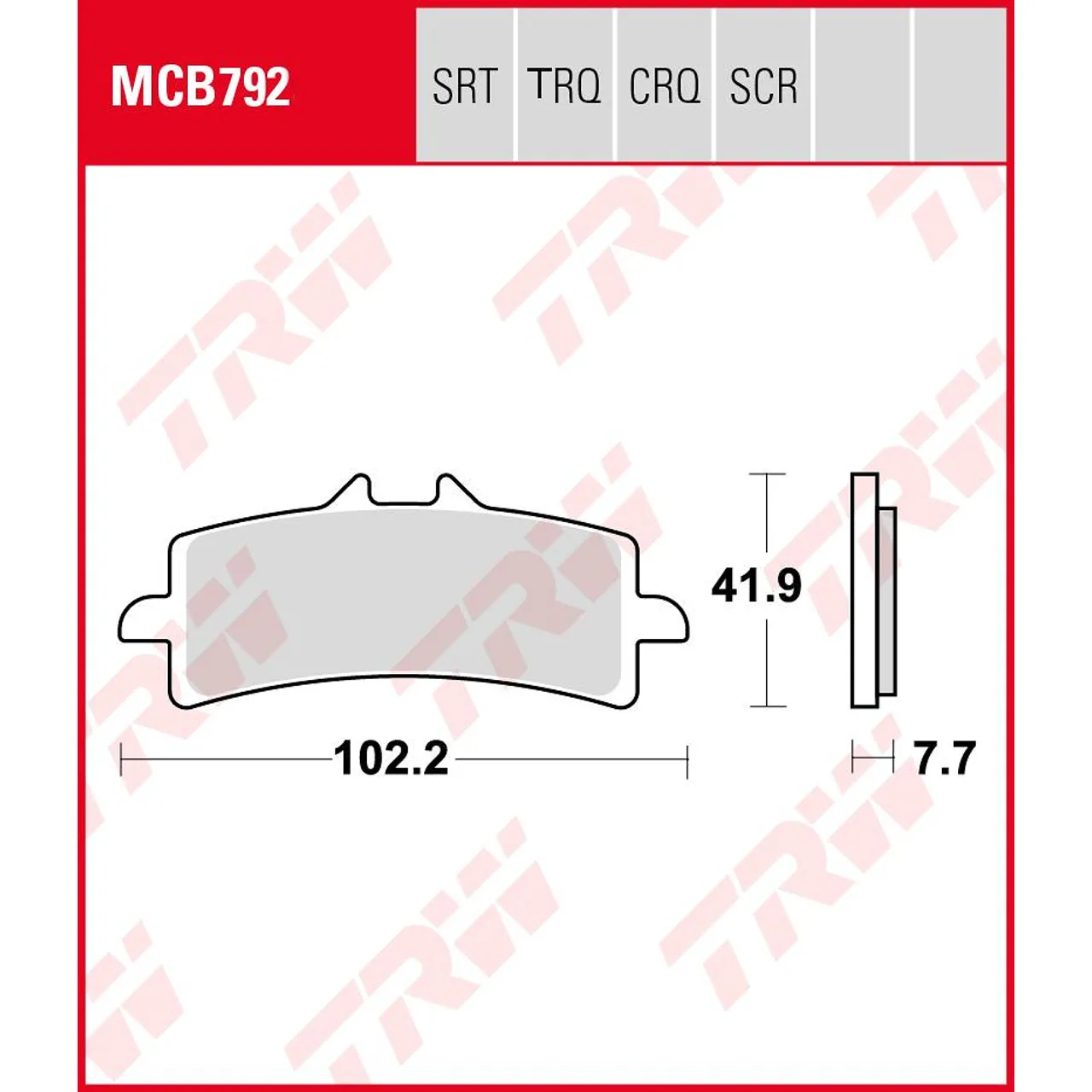 Предни накладки TRW MCB792CRQ – карбонови