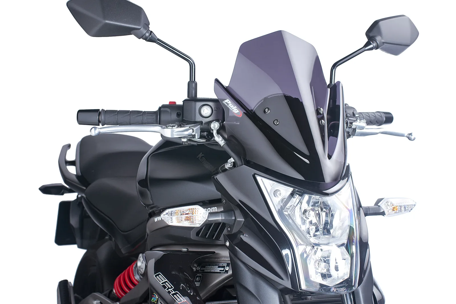 Puig Слюда New Generation Sport за Kawasaki ER-6N (2012–2016) – Тъмно опушена
