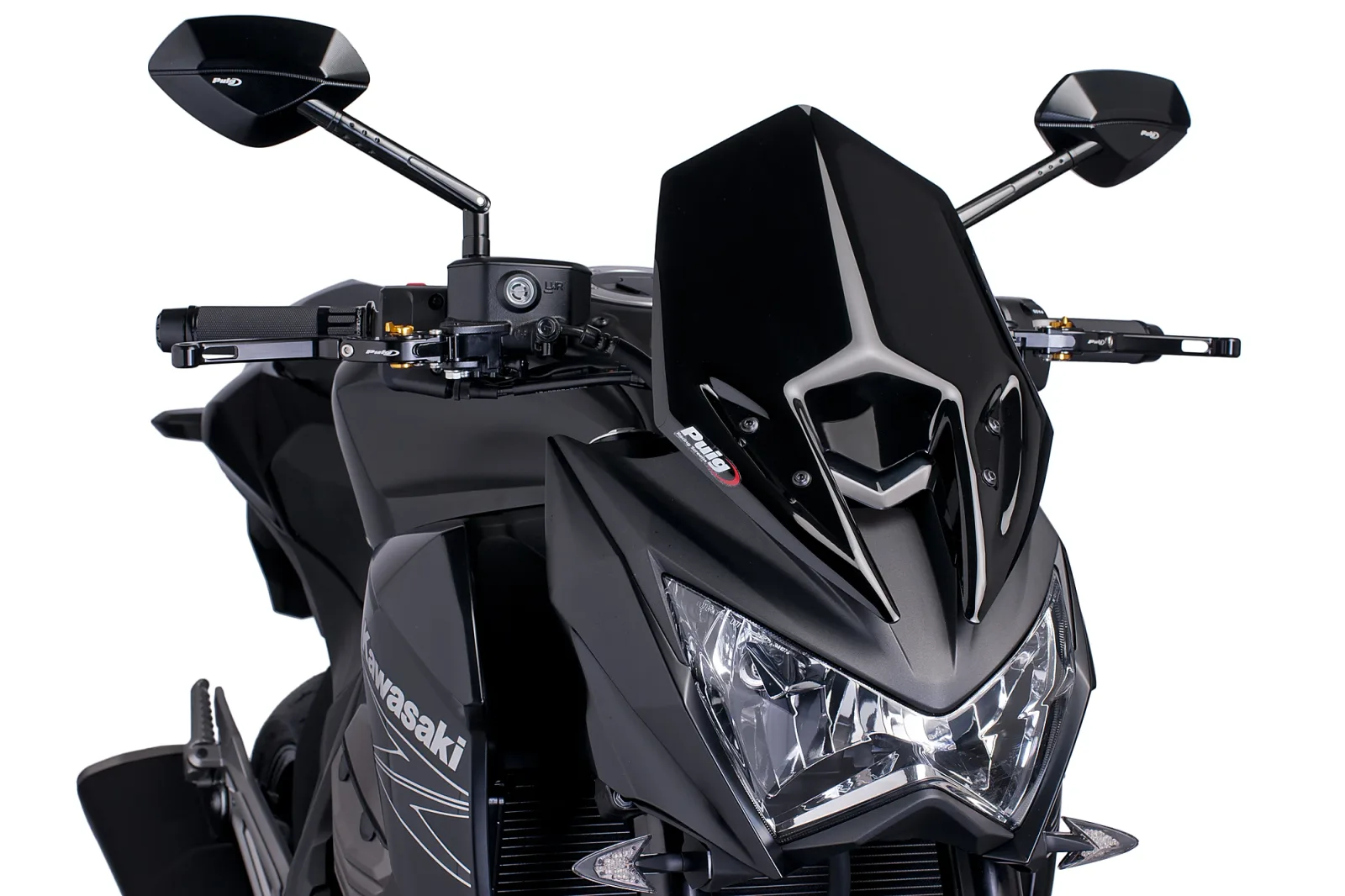 Puig Слюда New Generation Sport за Kawasaki Z800 (2013–2016) – Черна