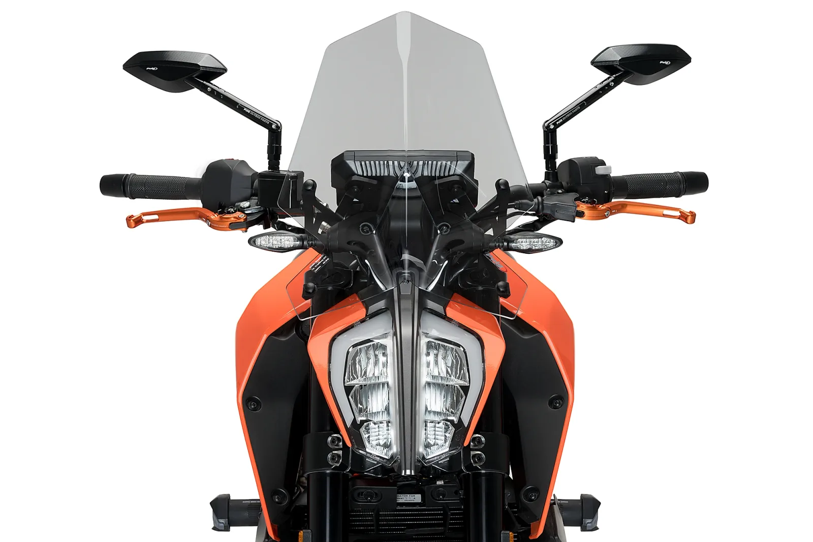 Puig Слюда New Generation Sport за KTM 125 Duke (2017–2023), 390 Duke (2017–2023) – Опушена