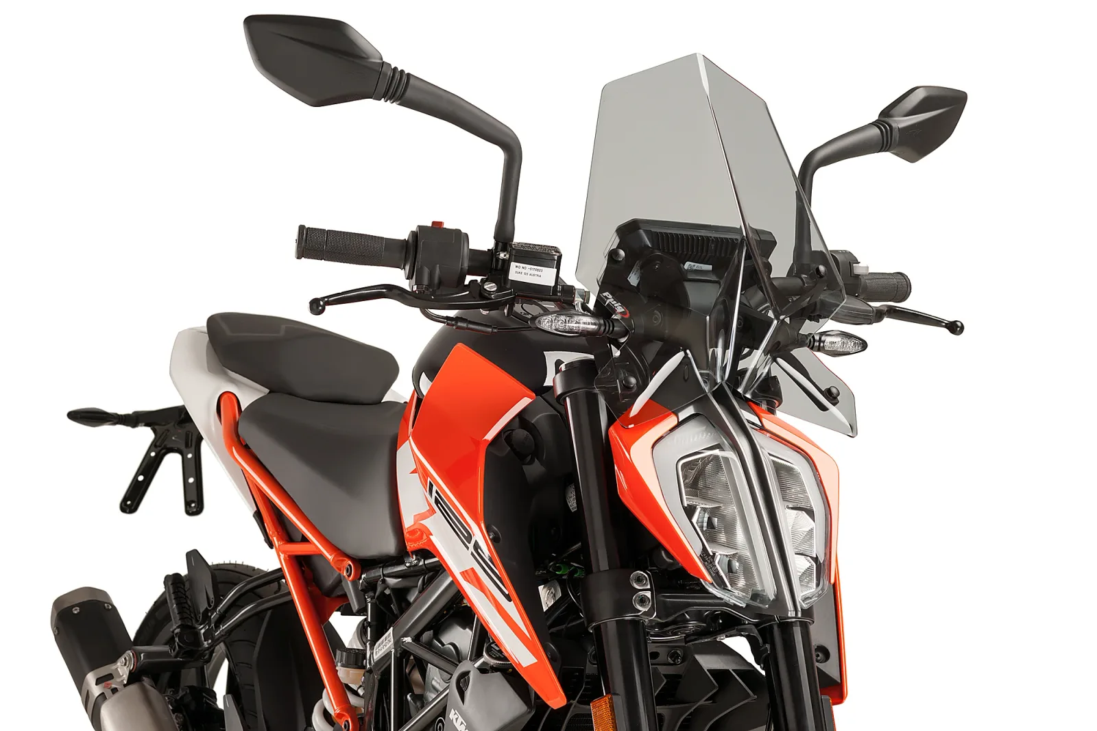 Puig Слюда New Generation Sport за KTM 125 Duke (2017–2023), 390 Duke (2017–2023) – Опушена
