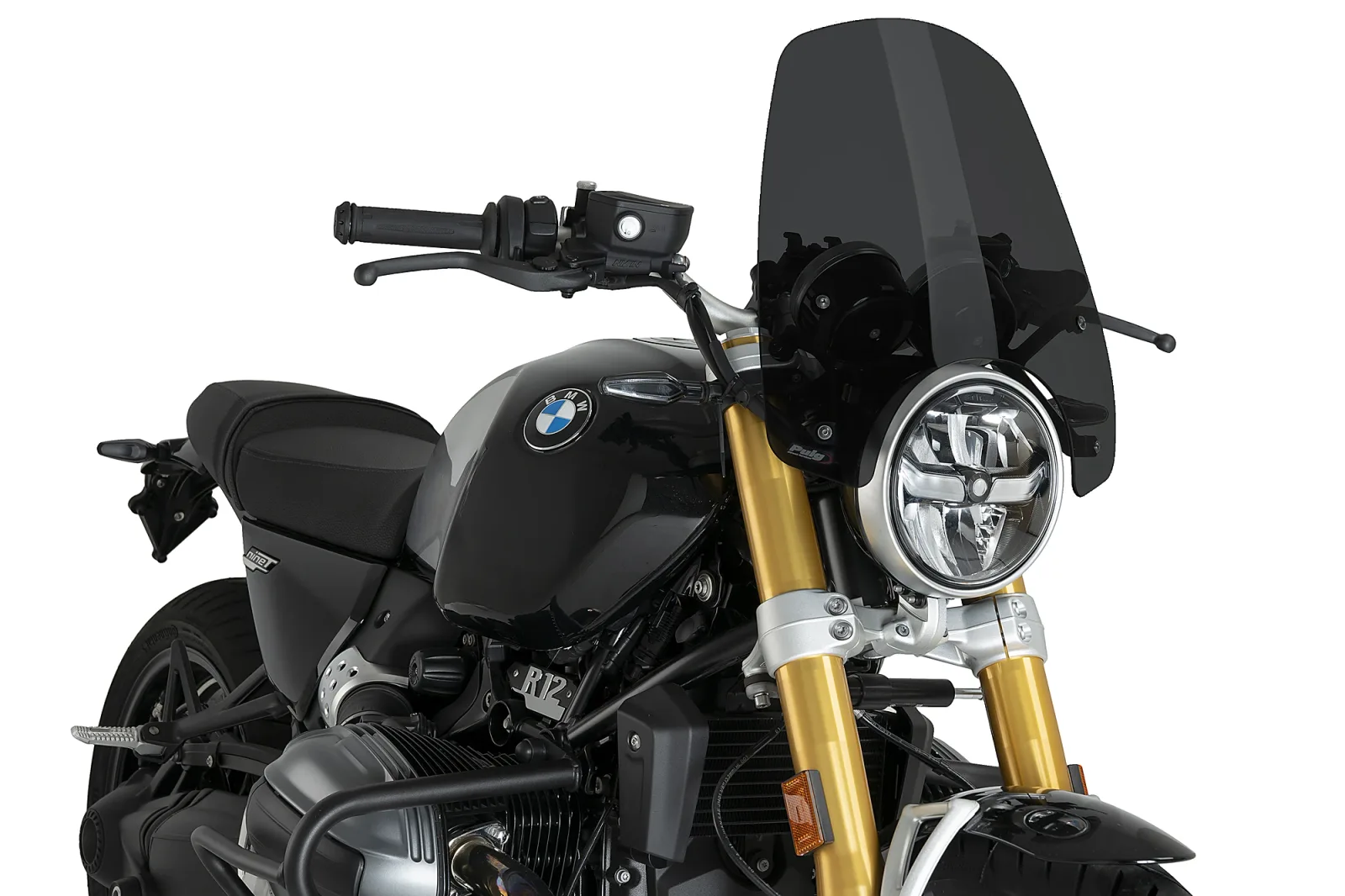 Puig Слюда New Generation Touring за BMW R 12 nineT (2024–2026) – Тъмно опушена