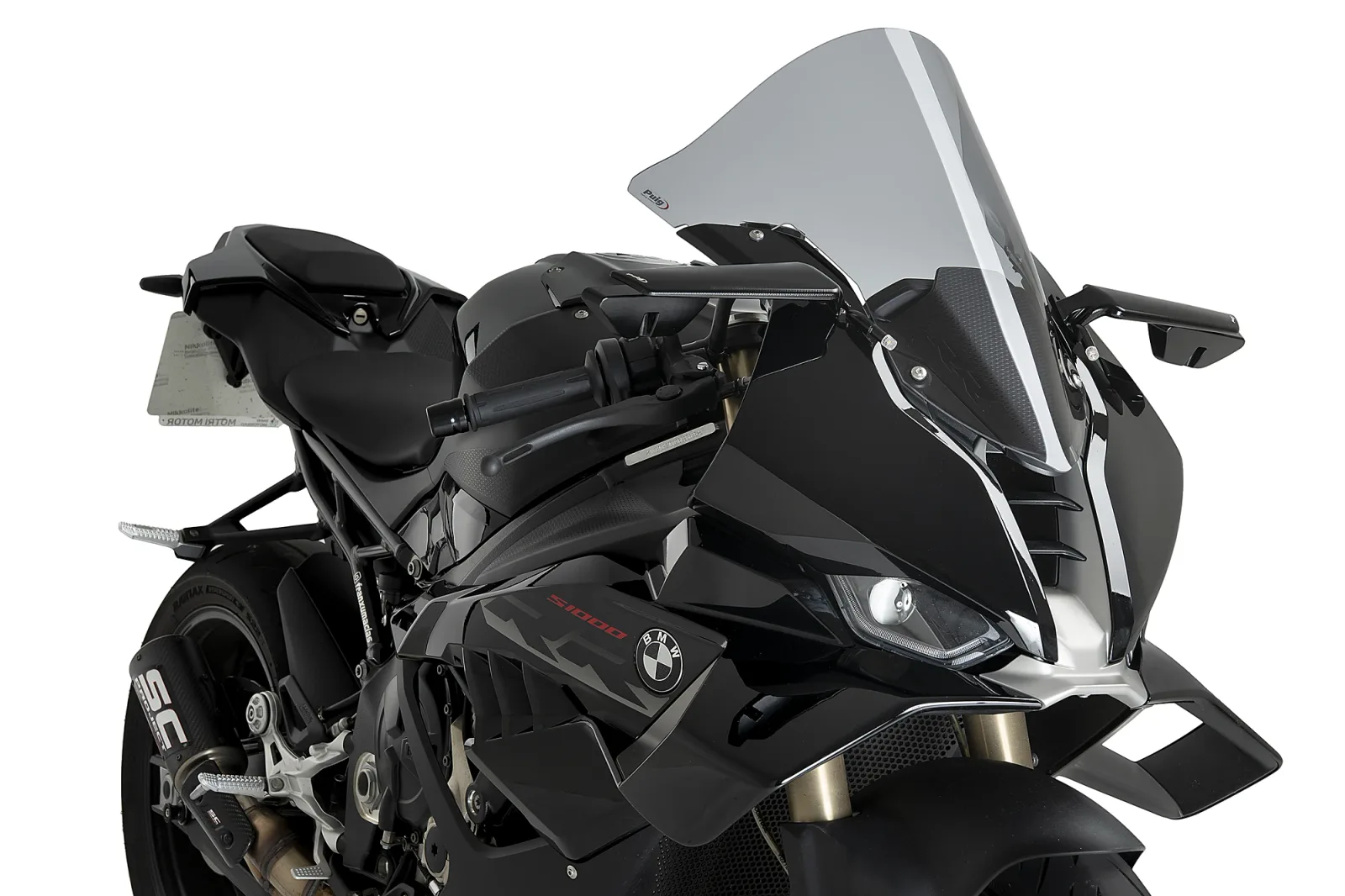 Puig Слюда R-Racer за BMW S 1000 RR (2019–2026), M 1000 RR (2021–2022) – Опушена
