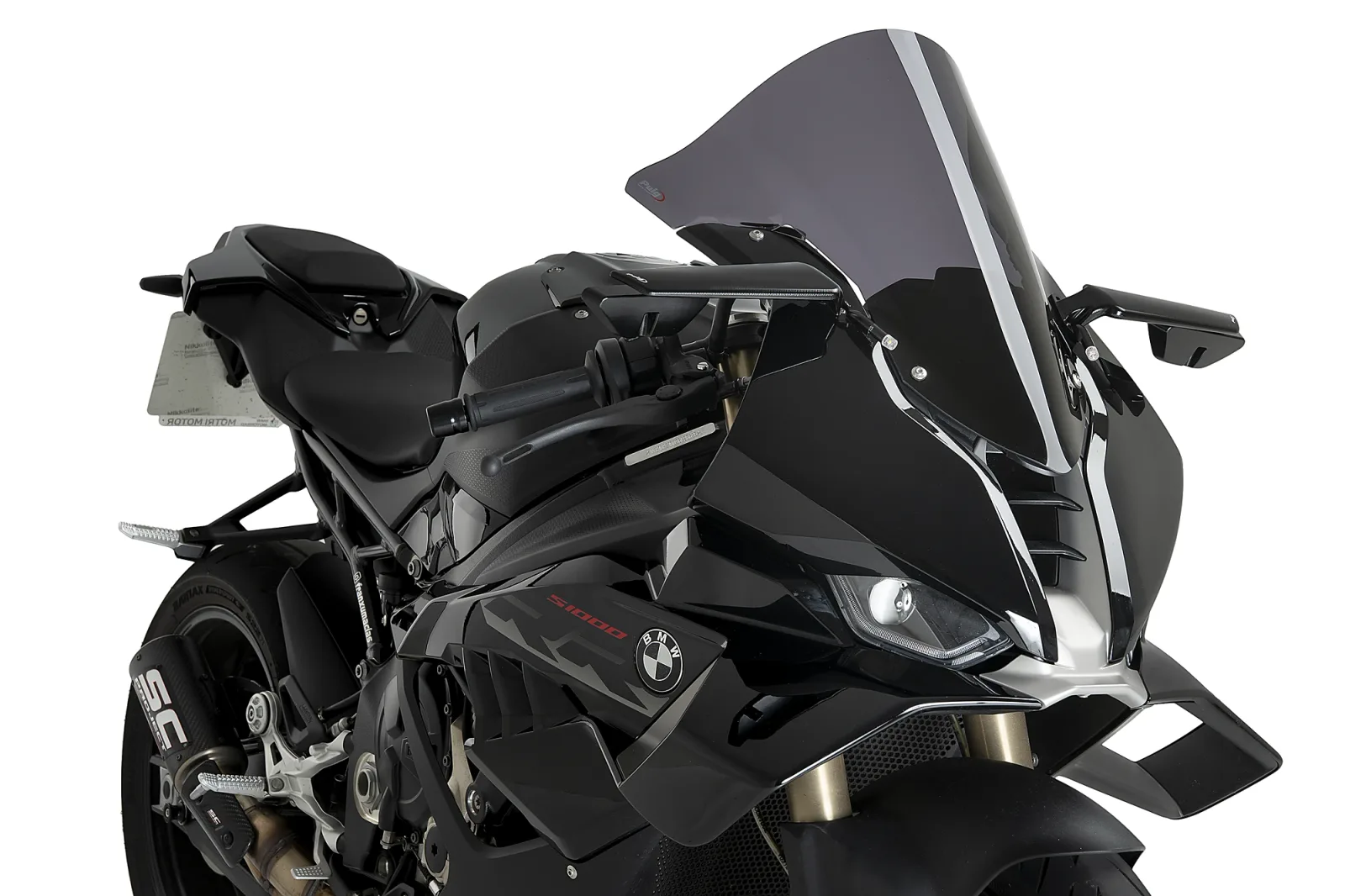 Puig Слюда R-Racer за BMW S 1000 RR (2019–2026), M 1000 RR (2021–2022) – Тъмно опушена