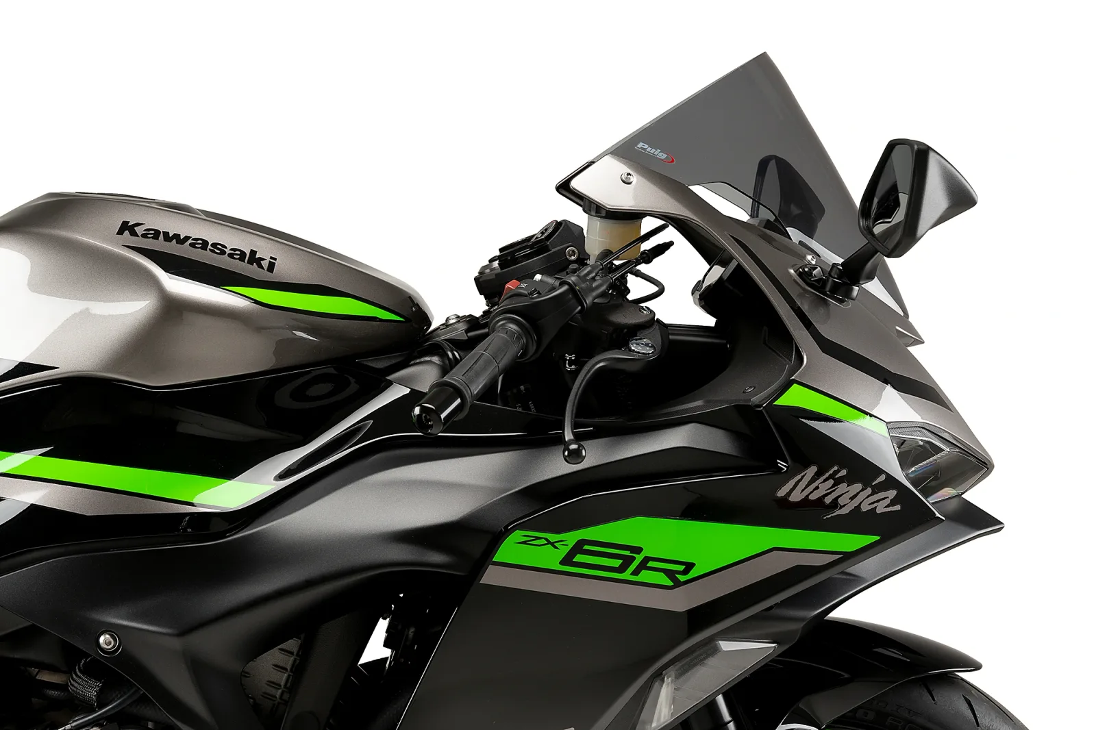 Puig Слюда R-Racer за Kawasaki ZX-6R (2024–2026) – Опушена
