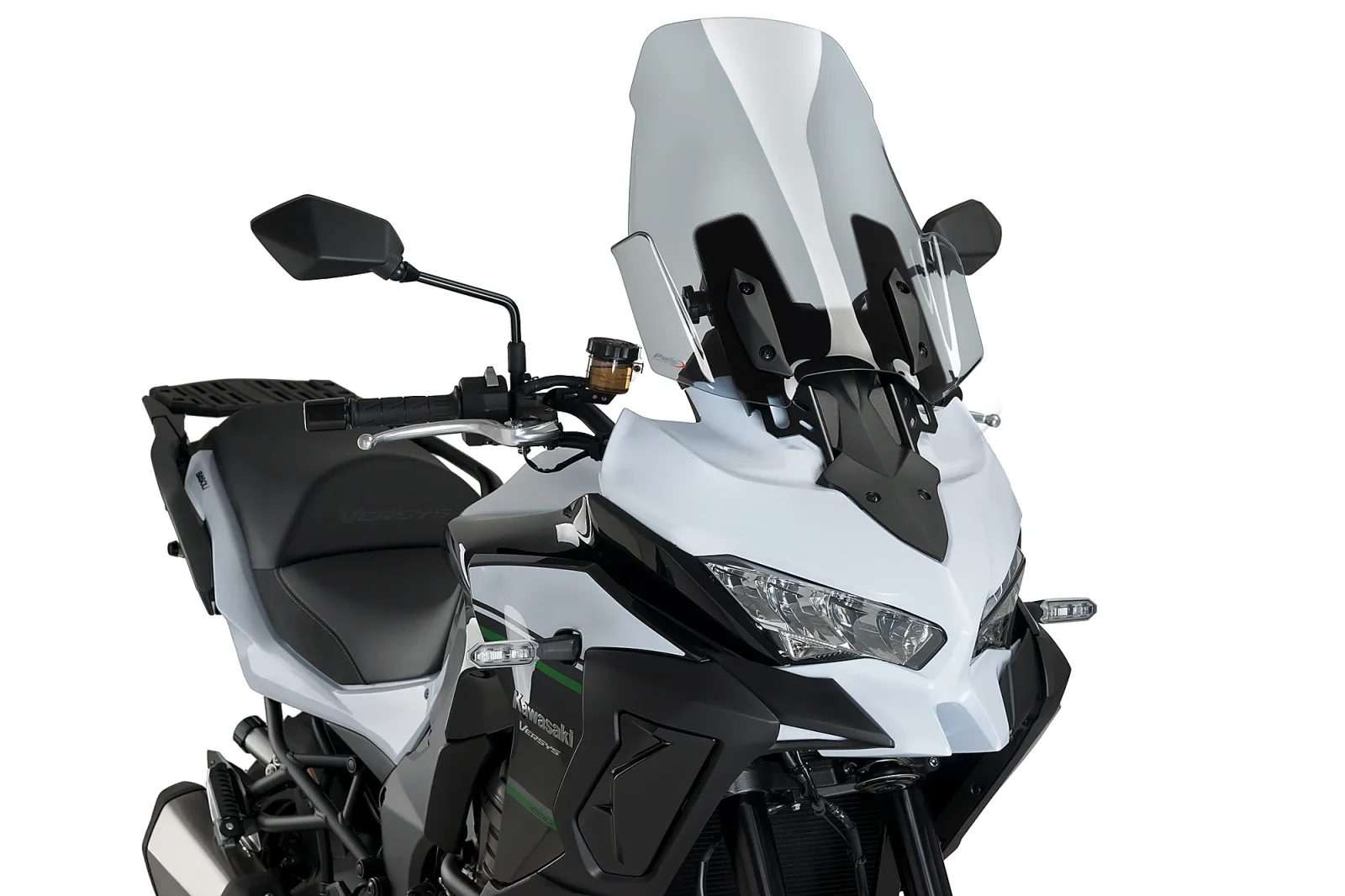 Puig Слюда Touring за Kawasaki Versys 1000 (2012–2018), Versys 650 (2015–2021) – Опушена