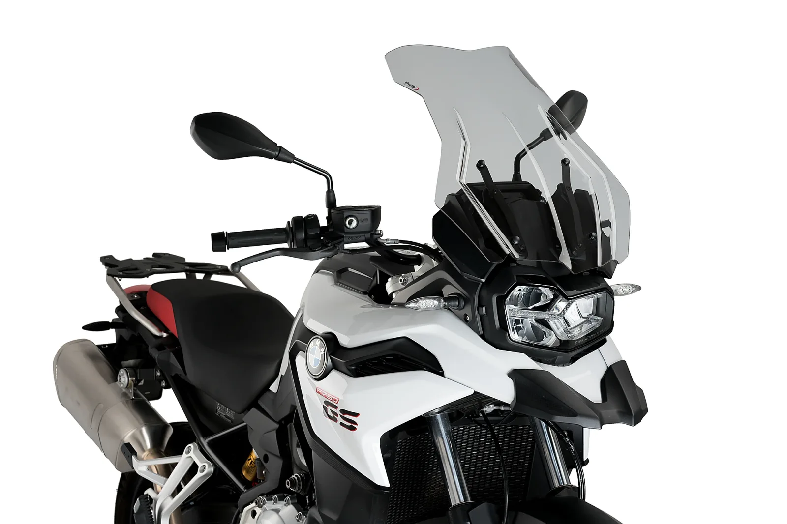 Puig Слюда Touring Plus за BMW F 750 GS (2018–2024), F 850 GS (2018–2022), F 850 GS Adventure (2019–2023), F 800 GS (2024–2025) – Опушена