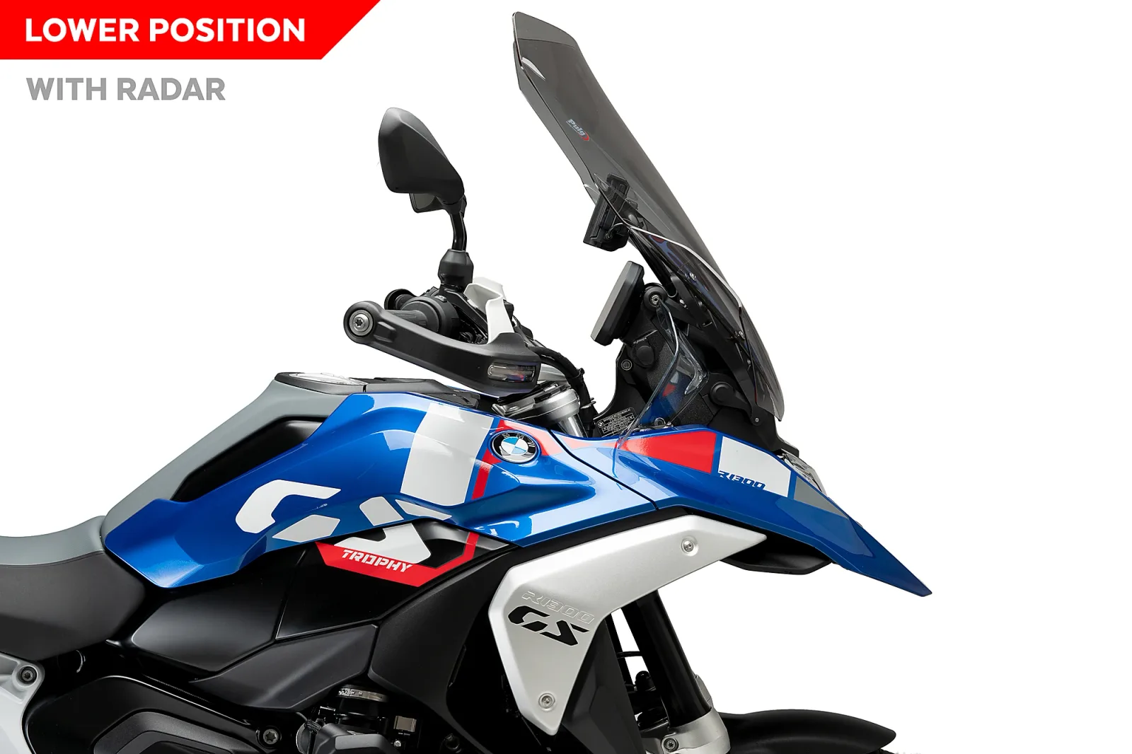 Puig Слюда Touring Plus за BMW R 1300 GS (2023–2026) – Опушена
