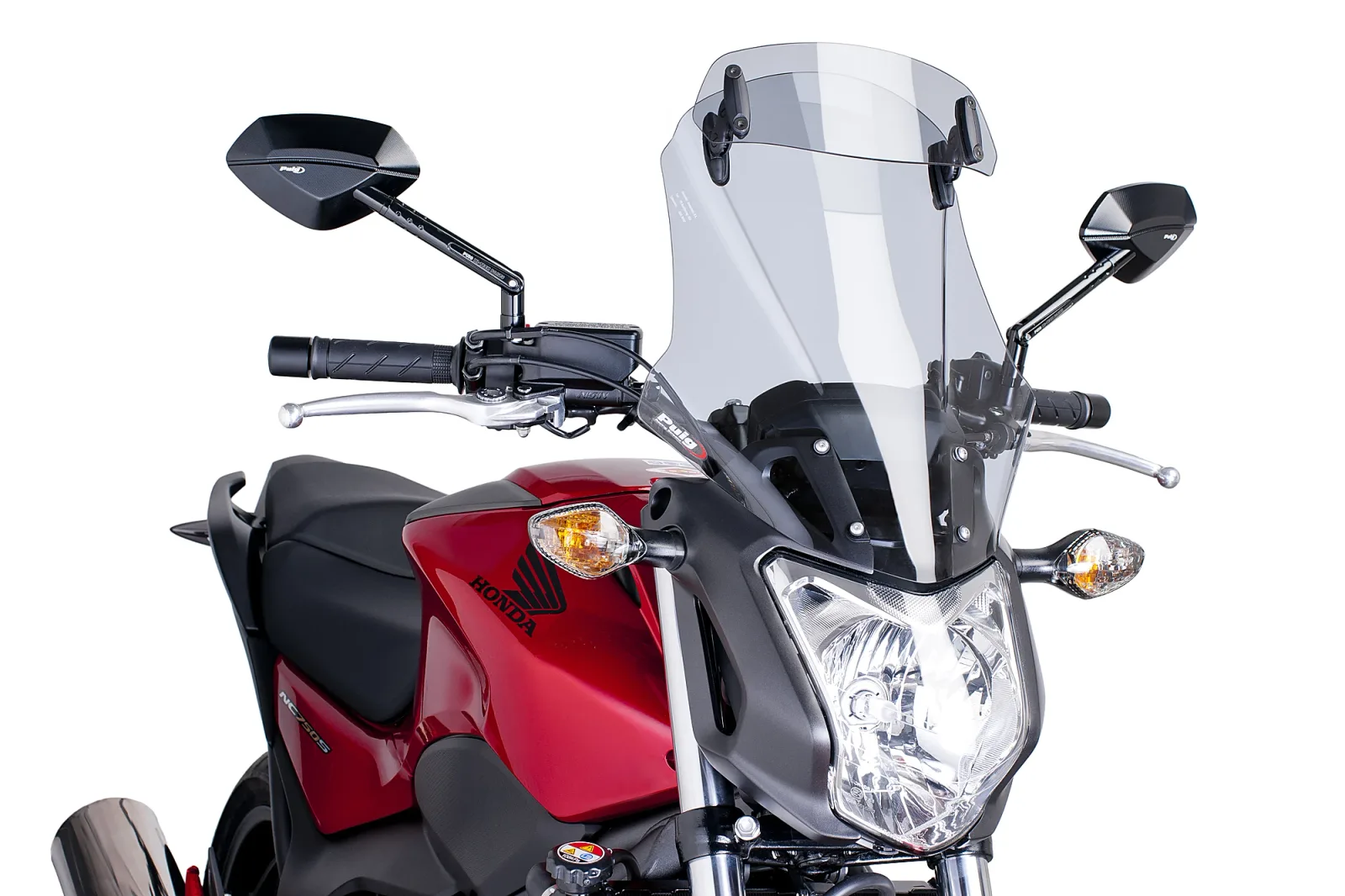 Puig Слюда Touring Plus с втора слюда за Honda NC 700S (2012–2013), NC 750S (2014–2020) – Опушена